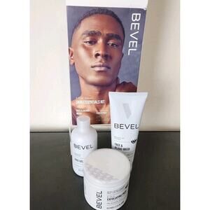 Bevel Skin Care Set Includes Face & Beard Wash, Toner Pads, Face Gel OPEN BOX